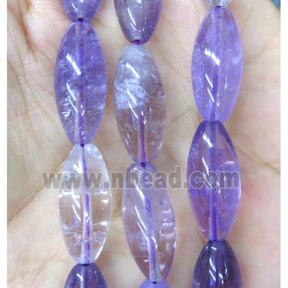 Amethyst rice beads, purple