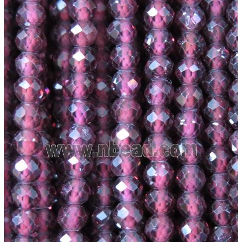 faceted round tiny Garnet beads