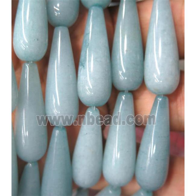 blue amazonite bead, dye, teardrop