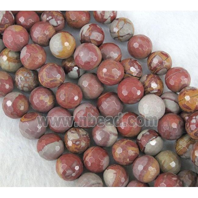 faceted round natural Noreena jasper beads