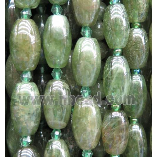 natural green Apatite oval beads