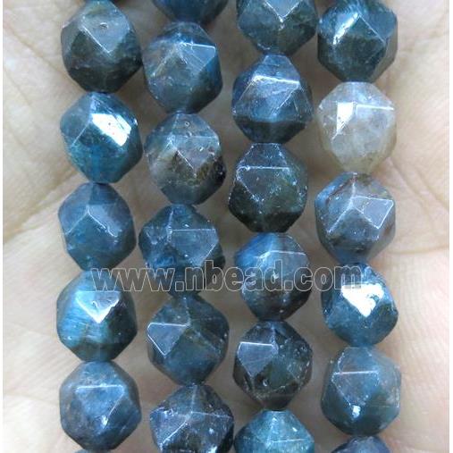 faceted round Apatite bead ball, AB-grade