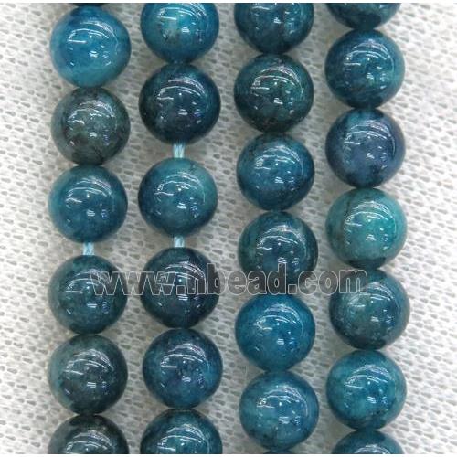 round blue Apatite beads