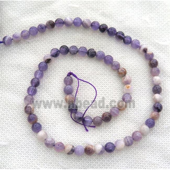 round Amethyst beads, purple