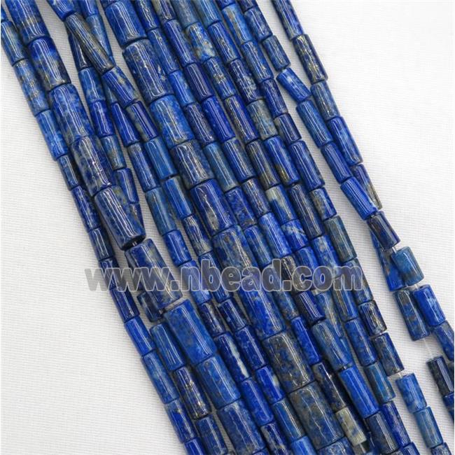 blue Lapis Lazulie tube beads