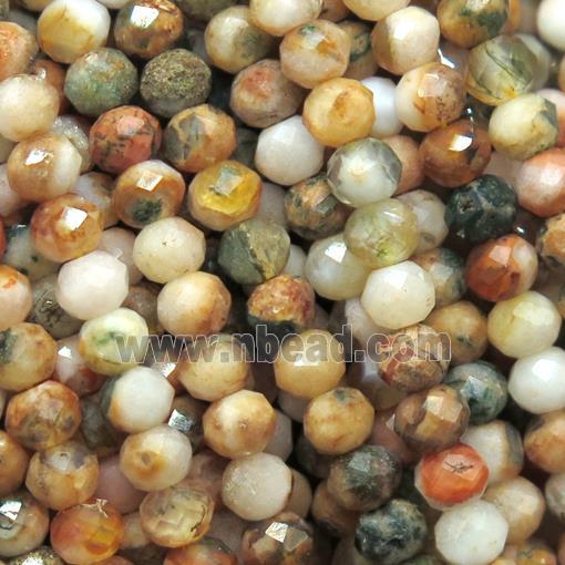 mix tiny gemstone beads, faceted rondelle