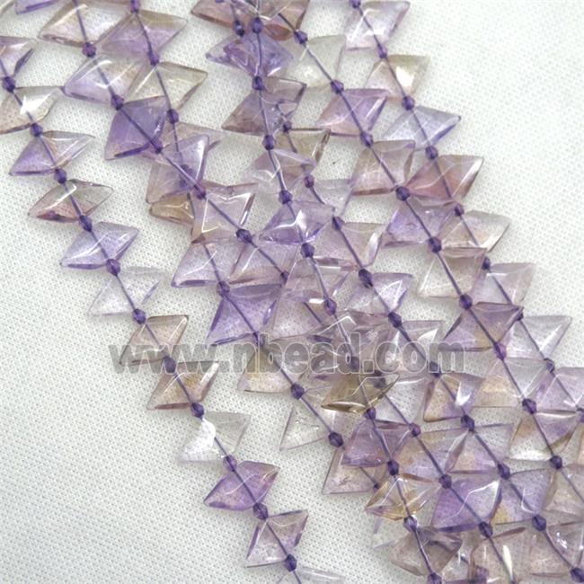 light purple Ametrine beads, faceted bullet