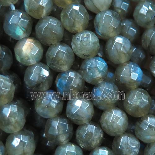 faceted round Labradorite beads