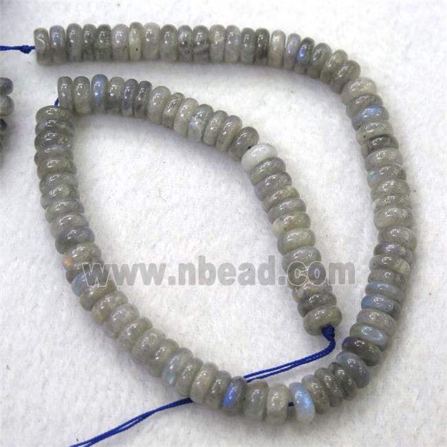 Labradorite heishi beads, gray