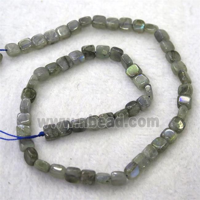 labradorite beads, square