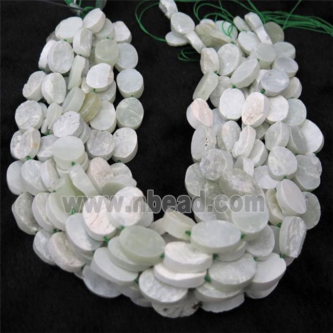 New Mountain Jade beads, rough oval