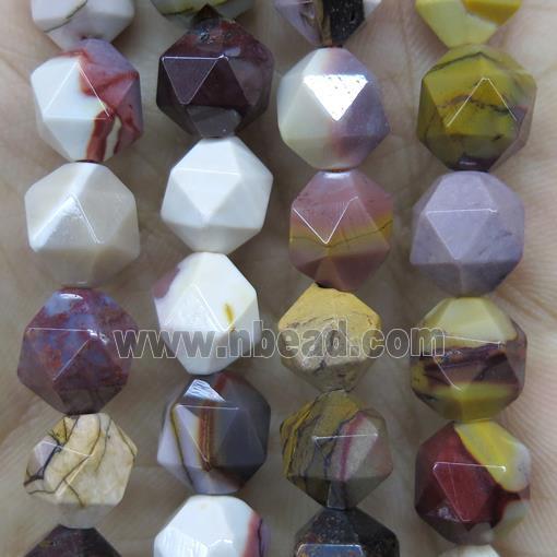 faceted round Mookaite beads ball