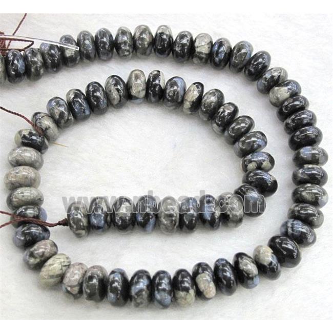 gray Opal Jasper Beads, rondelle