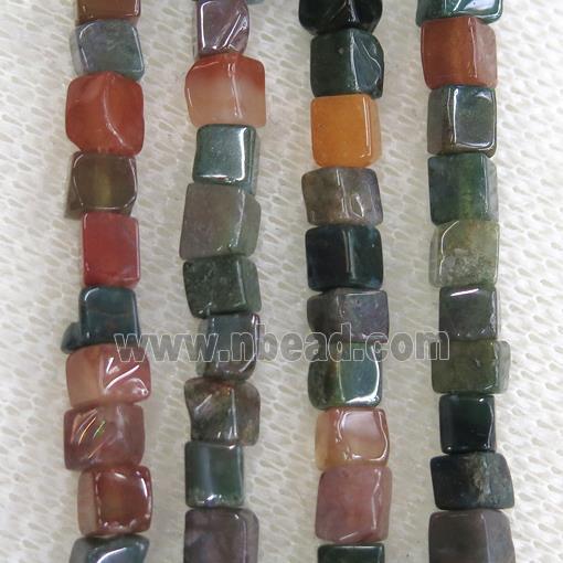 Indian Agate cube beads