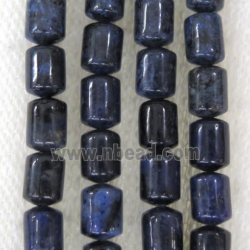 blue Dumortierite tube beads, dark blue