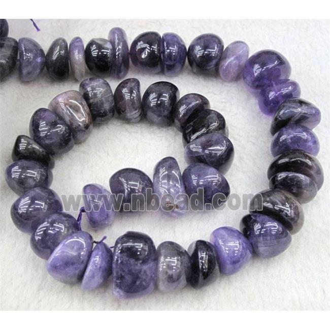 freeform amethyst beads, purple
