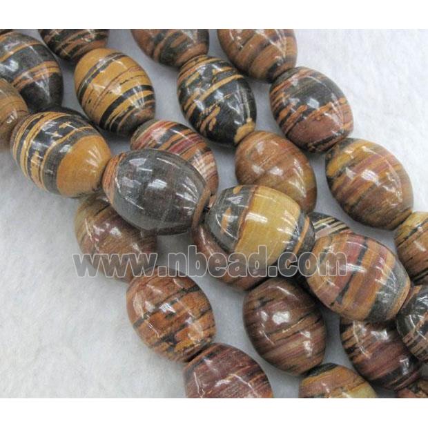 brown Opal Stone Beads, barrel