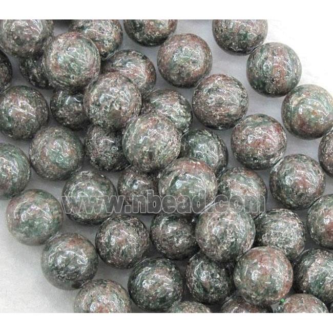 round red green Garnet Beads, B-Grade