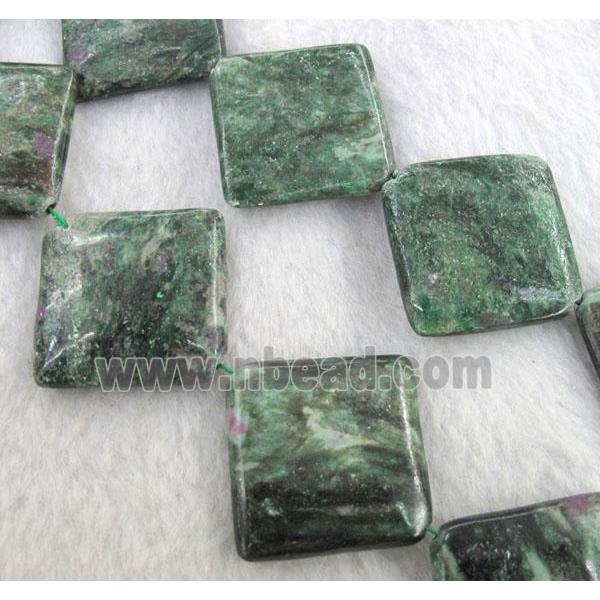 natural emerald beads, square
