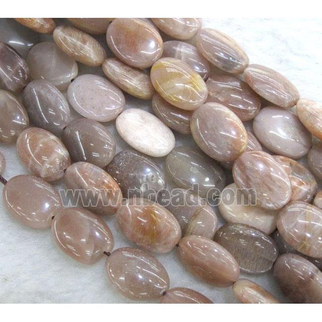 Sunstone beads, oval