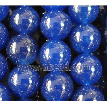 blue jade beads, dye