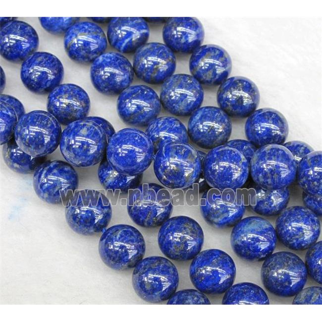 round Natural Lapis Lazuli beads, AA-grade
