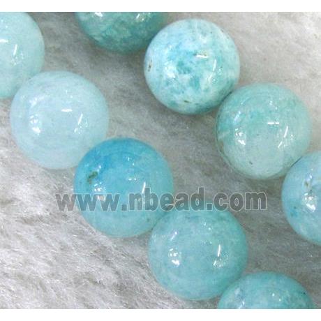 natural blue hemimorphite beads, round