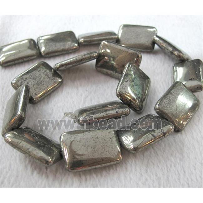 pyrite bead, rectangle