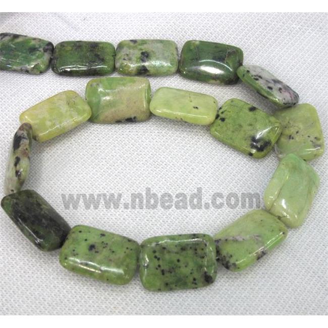 natural Australian Chrysoprase beads, rectangle, green