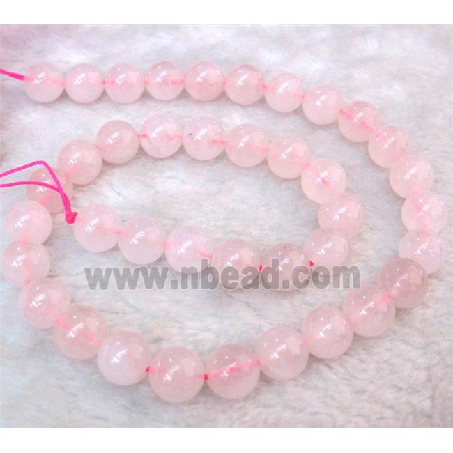 round rose quartz beads