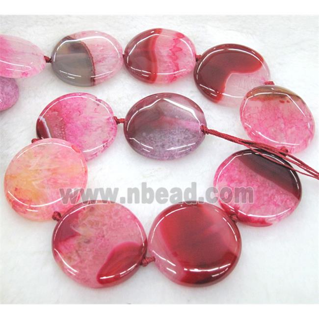 red druzy agate circle beads