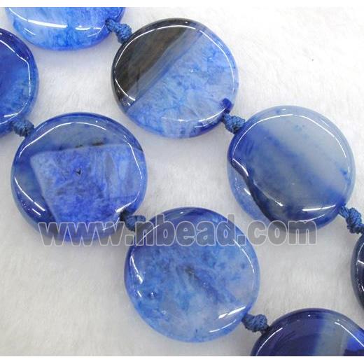 blue druzy agate circle beads