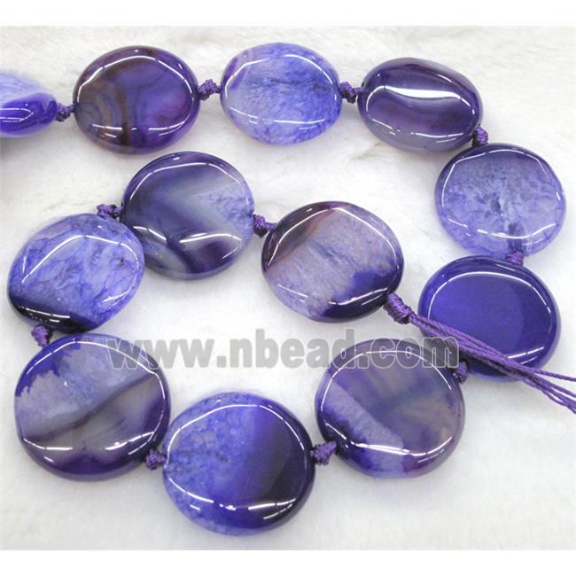 purple druzy agate circle beads