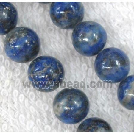 lapis lazuli beads, round, blue