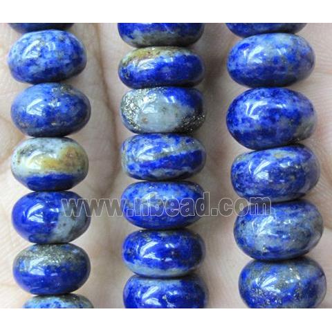 lapis lazuli beads, rondelle, blue