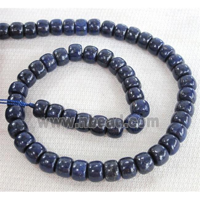 lapis lazuli beads, barrel