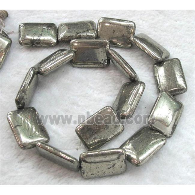 pyrite beads, rectangle