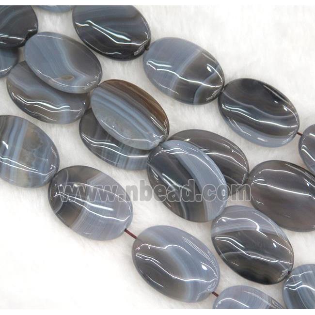 natural gray botswana agate oval beads