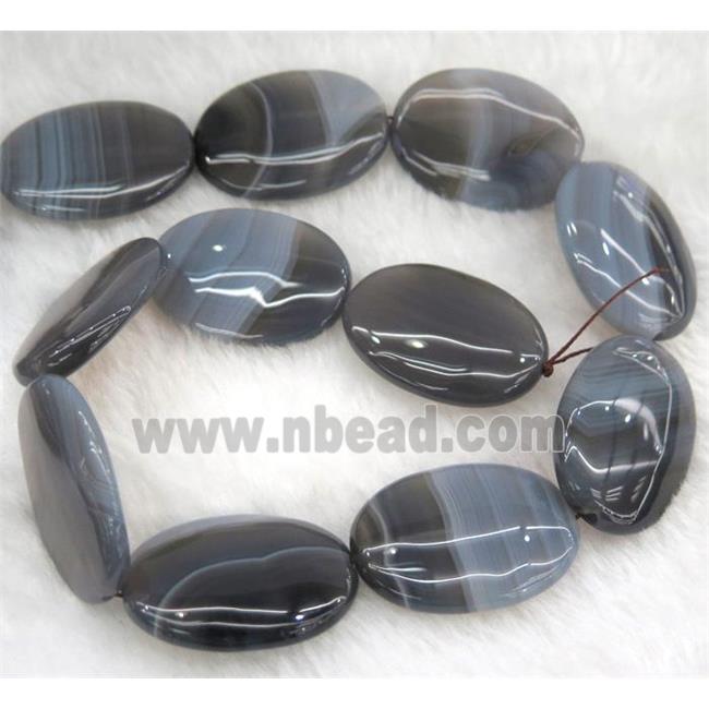 natural gray botswana agate oval beads