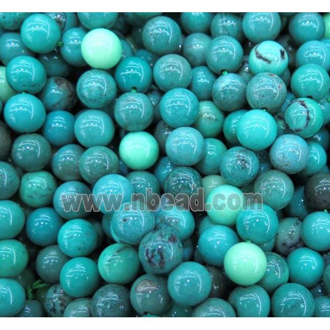green grass agate beads, round