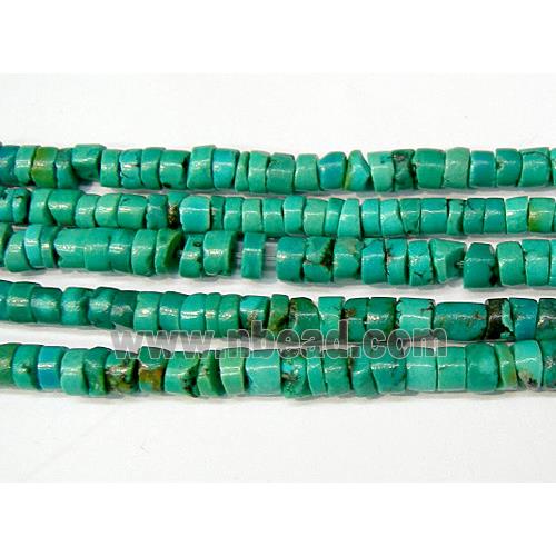 Natural Turquoise for bracelet, tube
