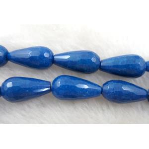 Jade opal bead, Faceted drip