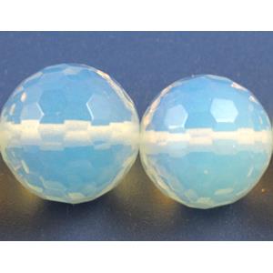 faceted round opalite beads