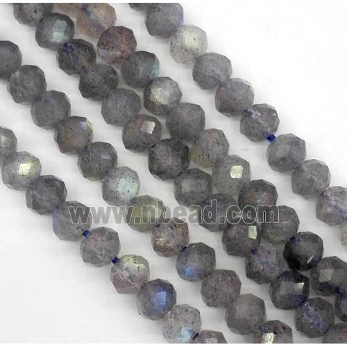 Labradorite beads, faceted rondelle