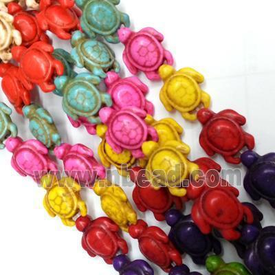 synthetic Turquoise tortoise beads, mix color