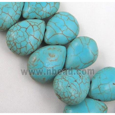 Turquoise Beads, teardrop, stability