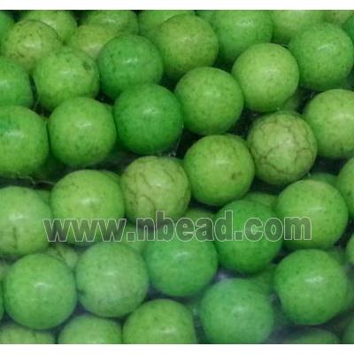 synthetic Turquoise beads, green, round