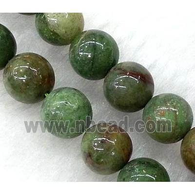 Natural Green Opal Beads Smooth Round