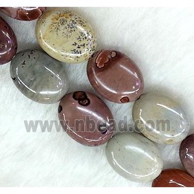 chohua jasper bead, flat-oval