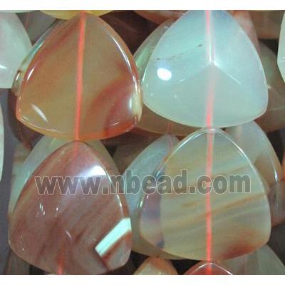 red agate bead, triangle